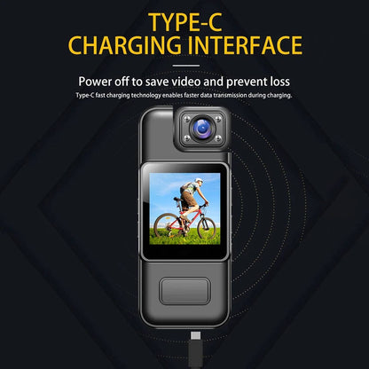 Belro 4K Ultra HD WiFi mini body camera showing compact design with lens and WiFi indicator for discreet recording.