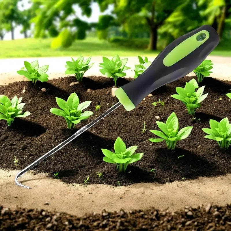 Belro heavy-duty ergonomic weed puller tool for outdoor gardening, featuring a sturdy handle and ergonomic design.