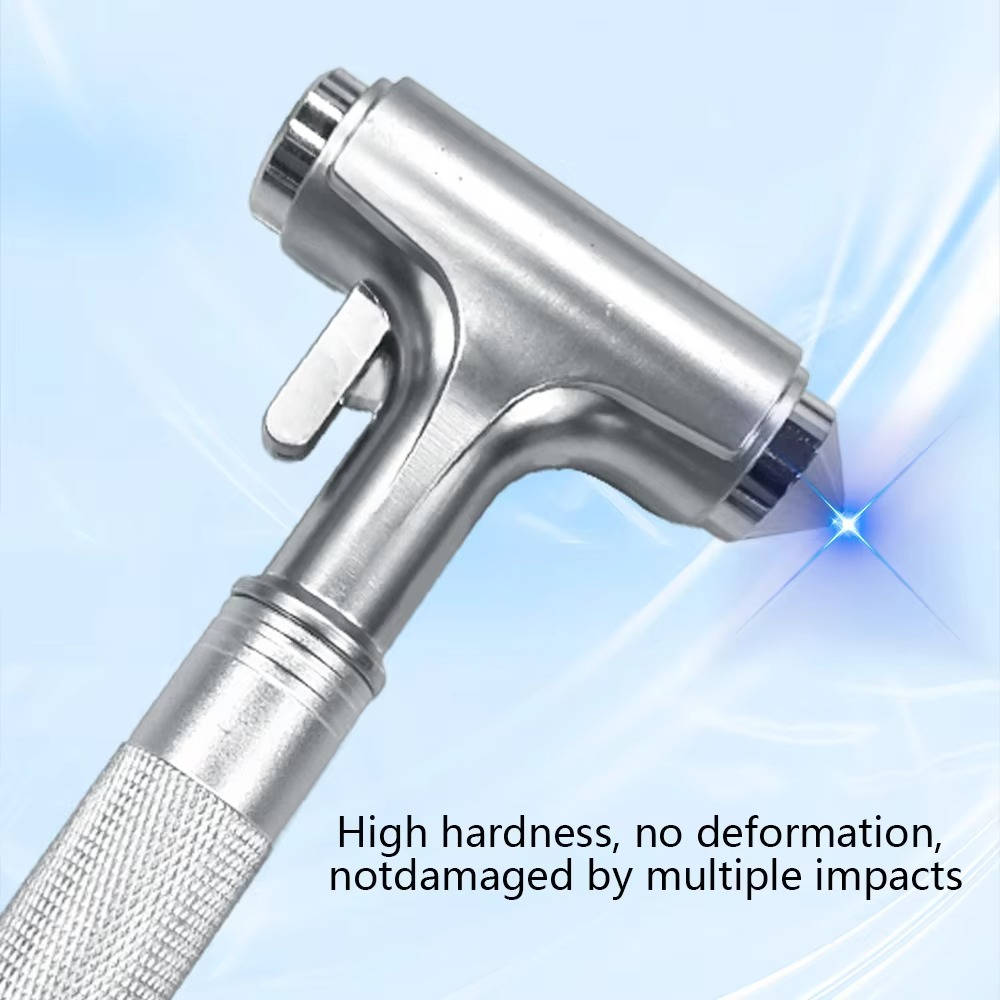 Belro automotive car safety hammer with bright orange handle and rugged design for emergency window breaking and safety rescue.