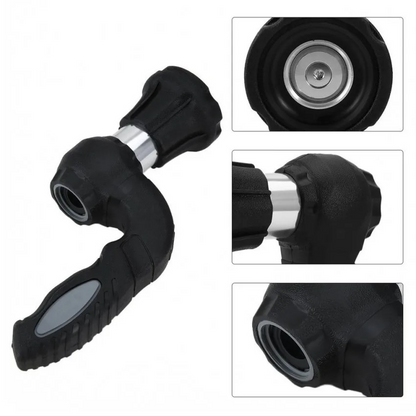 Belro portable high pressure water sprayer, handheld garden gun for plants, shown in use with a garden setting.