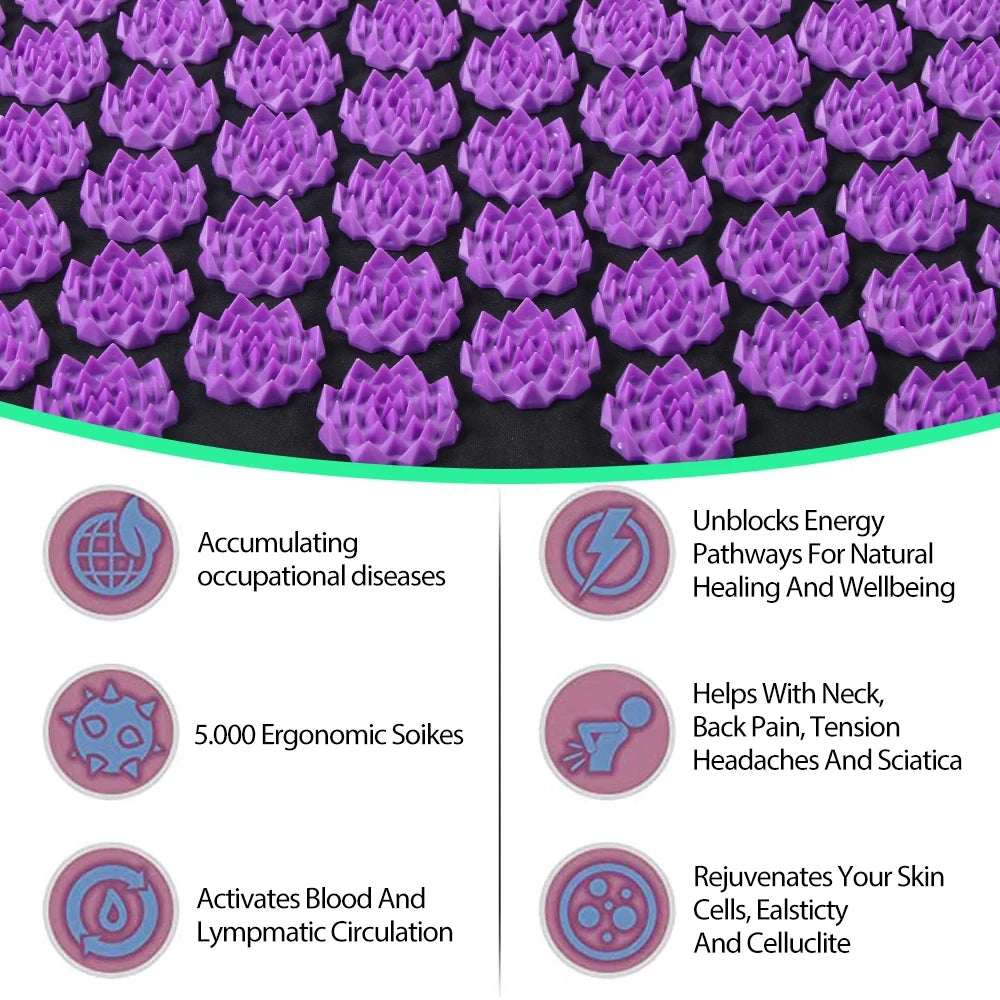 Belro acupressure yoga mat for men with textured surface and embedded acupressure points for enhanced yoga practice.