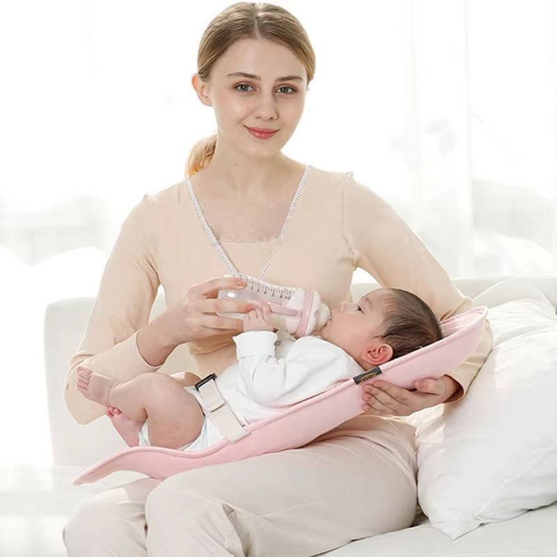 Belro newborn breastfeeding pillow with soft fabric cover, designed for comfortable nursing support.