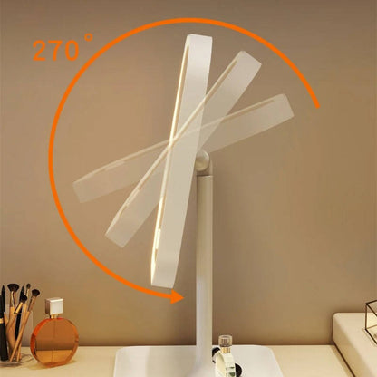 Belro travel makeup mirror with built-in lights, compact design, and adjustable brightness for beauty and makeup application.