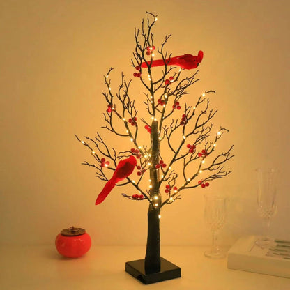 Belro glowing tree decorative night light with illuminated branches, ideal for cozy lighting and ambient decor.