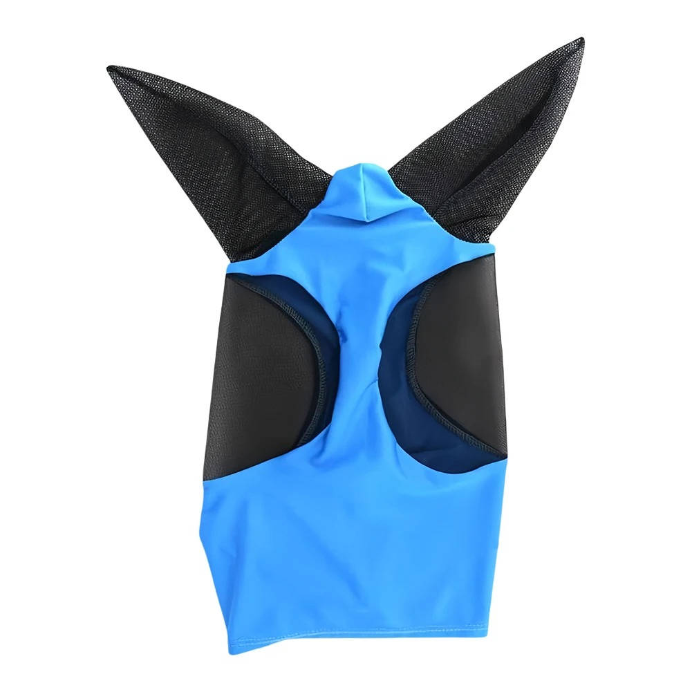 Belro horse fly mask in outdoor setting, designed to protect horses from flies and insects during outdoor activities.