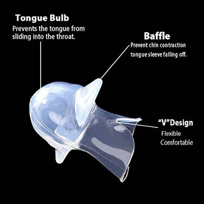 Belro Sleep Apnea Tongue Retainer for snoring relief, non-invasive sleep aid device, designed to improve airflow during sleep