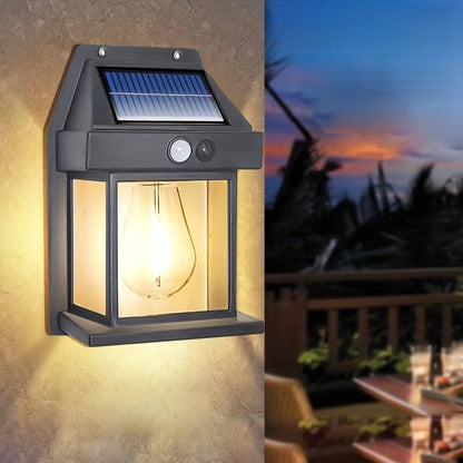 Belro 2-set solar wall lamps for outdoor use, weather-resistant LED lights illuminating garden walls at night.
