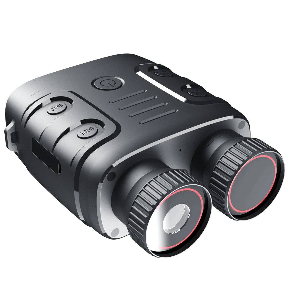 Belro night vision binoculars with trail camera features, showcasing the compact design and lens for outdoor wildlife monitoring.