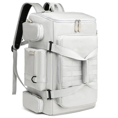Belro large capacity travel backpack with multiple compartments, designed for electronics and laptop storage, in black color.