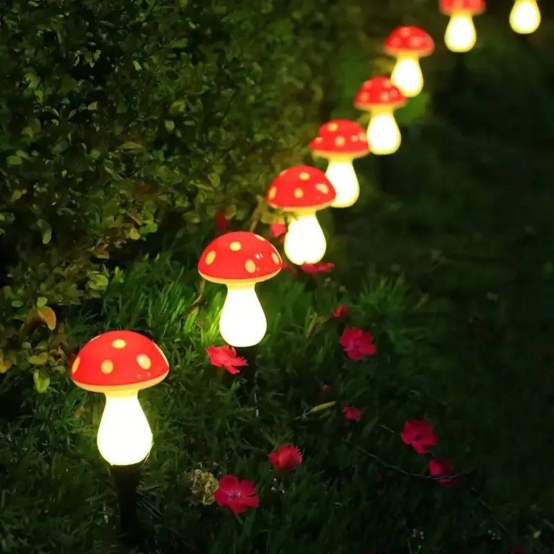 Belro outdoor LED solar lights decorative accessories hanging from umbrella, enhancing outdoor patio ambiance at night