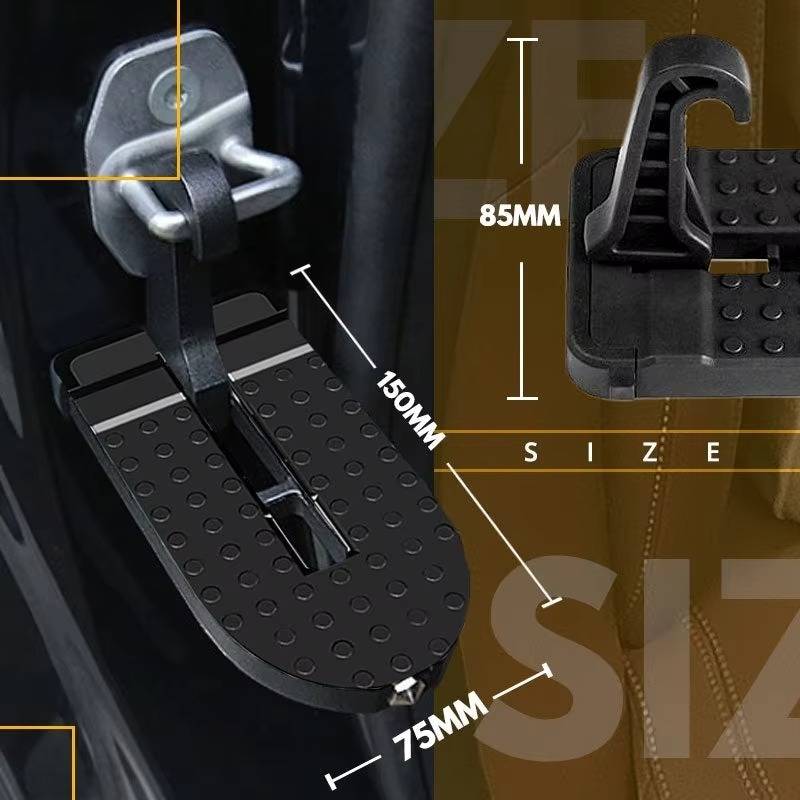 Belro universal fit car door step attached to vehicle door for easy access, designed for home and garden storage and organization.
