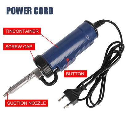 Belro automatic desoldering machine with three suction nozzles for electric solder removal, tool for electronics repair and soldering.