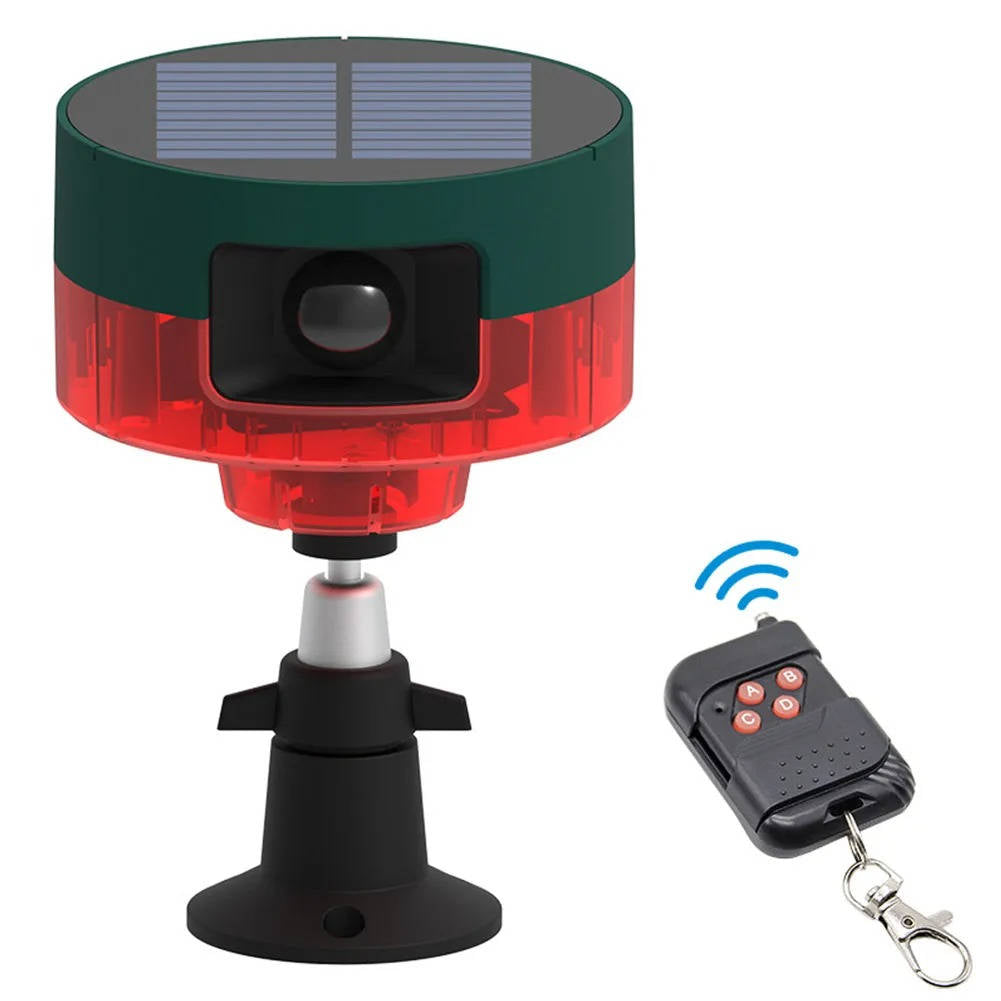 Belro 360-degree solar bird and pest repeller device with motion sensors for outdoor pest control in garden and yard.