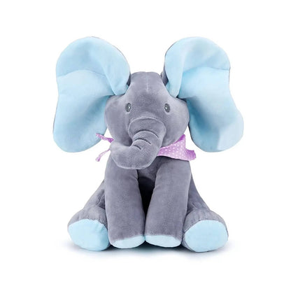 Belro Peek a boo Talking Elephant toy, a cute plush clothing accessory featuring a playful elephant design for men.