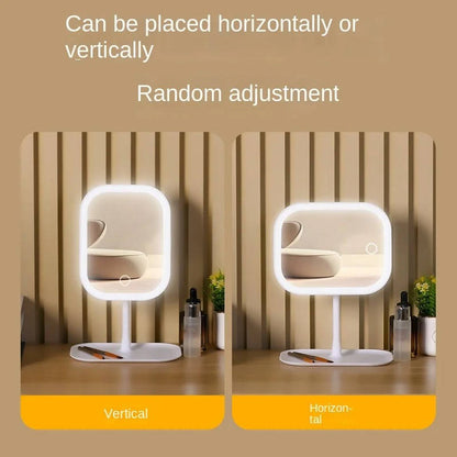 Belro travel makeup mirror with built-in lights, compact beauty accessory with LED illumination for flawless makeup application