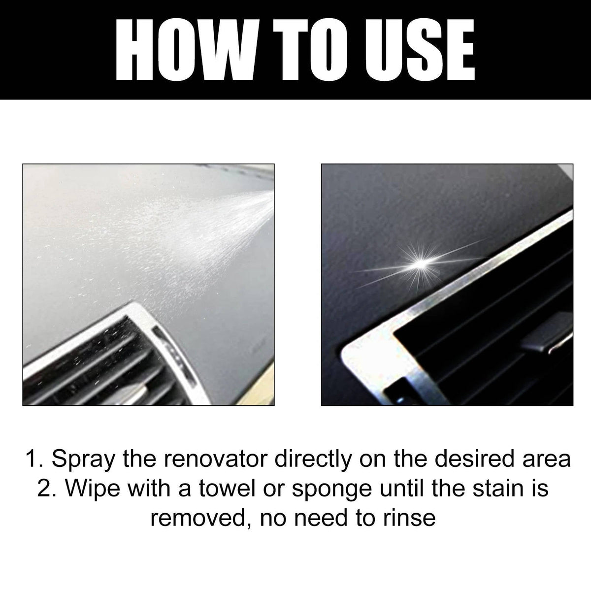 Belro Professional Car Interior Cleaner set of 3 with spray bottles and cleaning tools for automotive interior cleaning.
