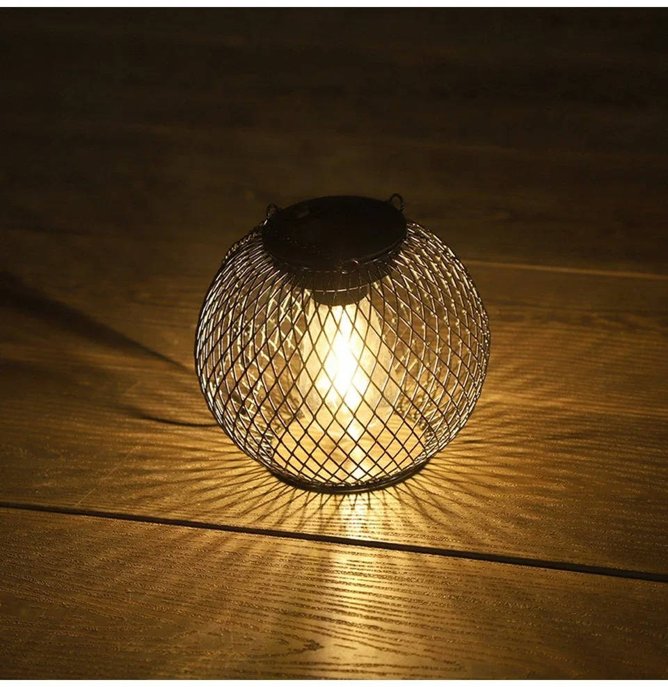Belro outdoor solar hanging lantern hanging from an umbrella, providing ambient lighting for outdoor spaces.