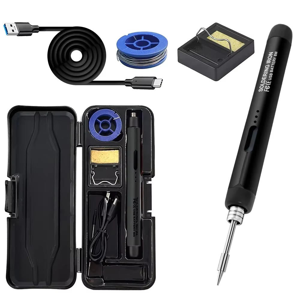 Belro digital electric soldering iron set with various tips and tools for electronics and DIY soldering projects.