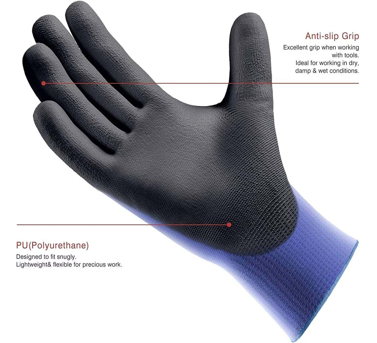 Pair of Belro work gloves made of durable material, designed for safety and protection during manual tasks.