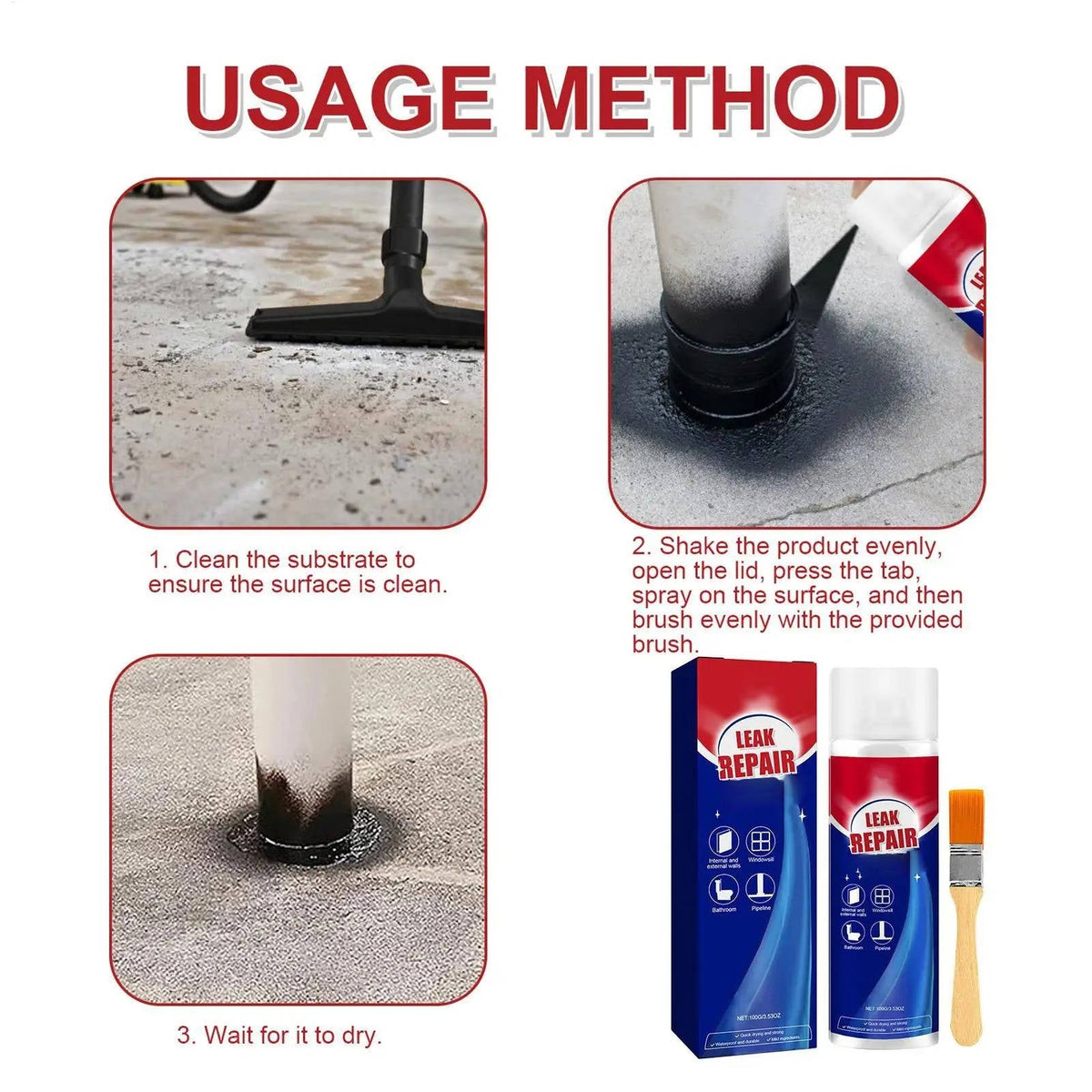 Belro 2-pack waterproof leak repair sealant spray for all-purpose sealing, shown in a spray can with a nozzle.