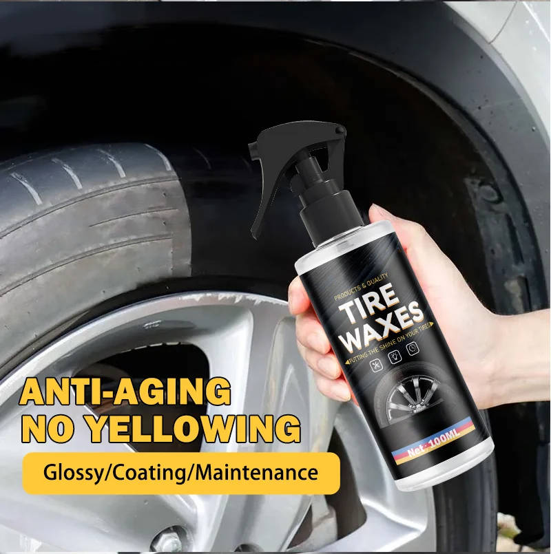 Belro 2-set Tire Shine Spray for home and garden, featuring spray bottles with clear labels and vibrant caps on a white background.