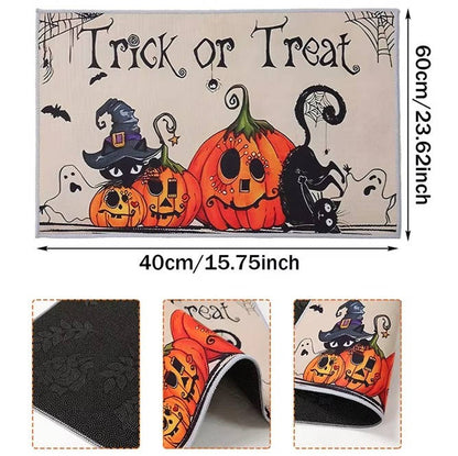 Belro Halloween doormat with spooky design, perfect for home decor and outdoor entryways, featuring a festive Halloween theme.