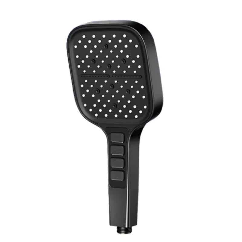 Belro high pressure shower head with multiple spray settings mounted in a bathroom shower area.
