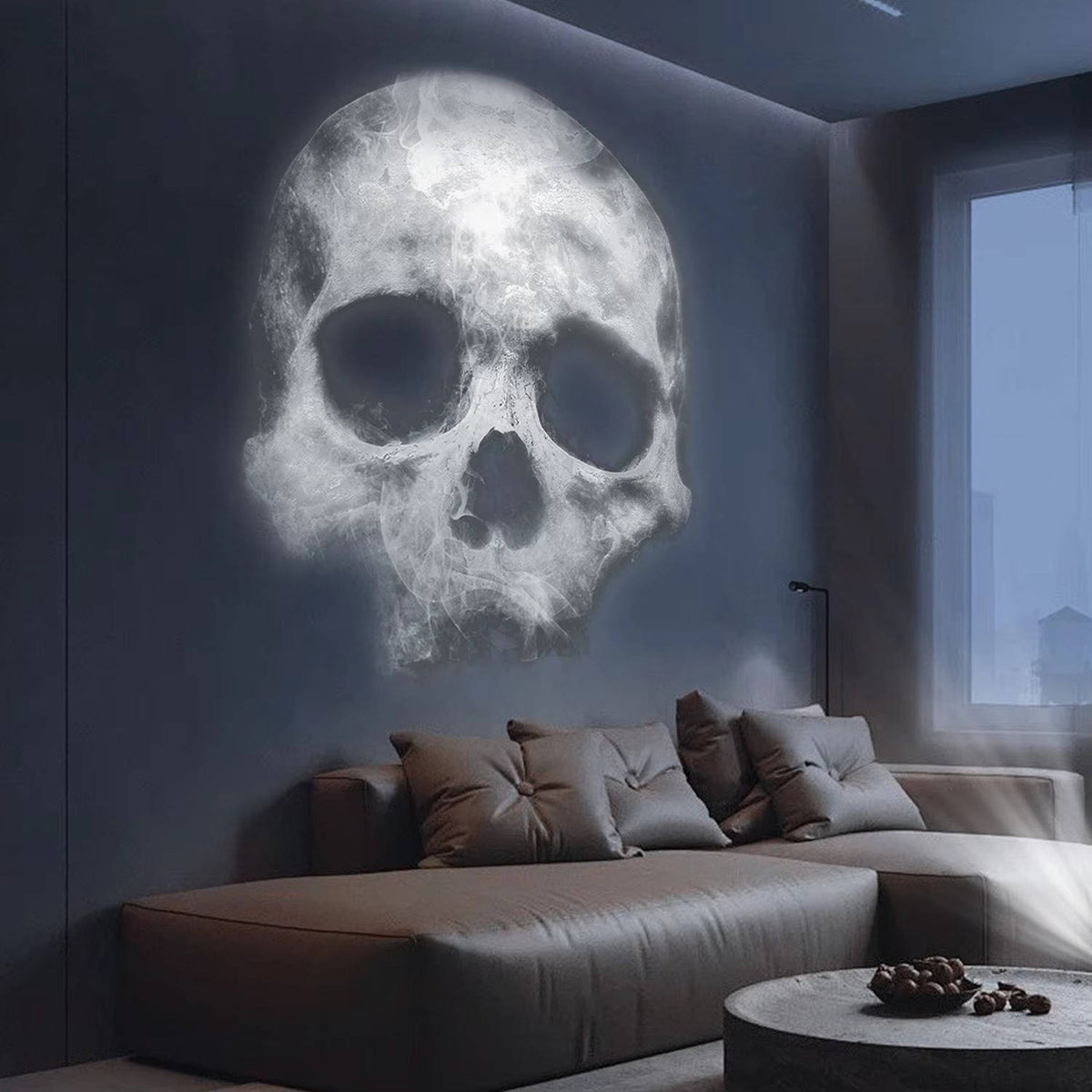 Belro Halloween Light Projector displaying spooky Halloween-themed images on a wall, perfect for festive decorations.
