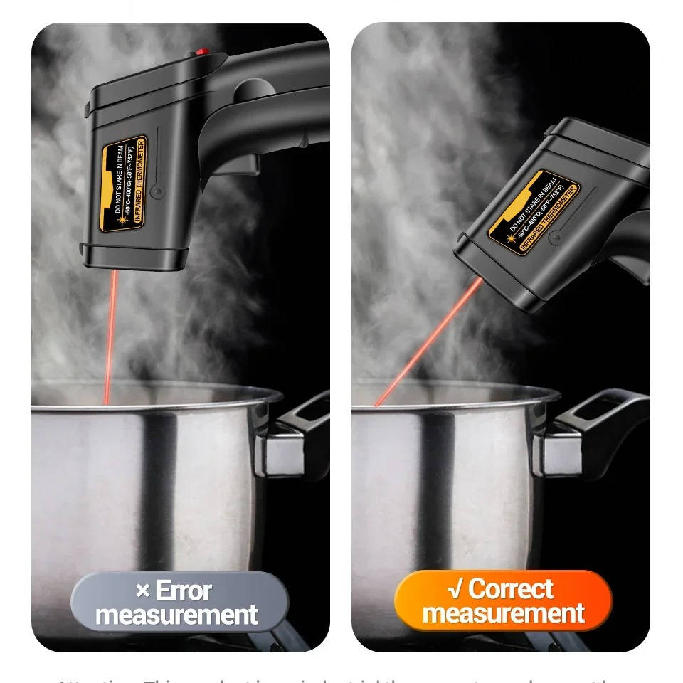 Belro infrared laser thermometer, a health and medical device for quick and accurate temperature readings with laser targeting.