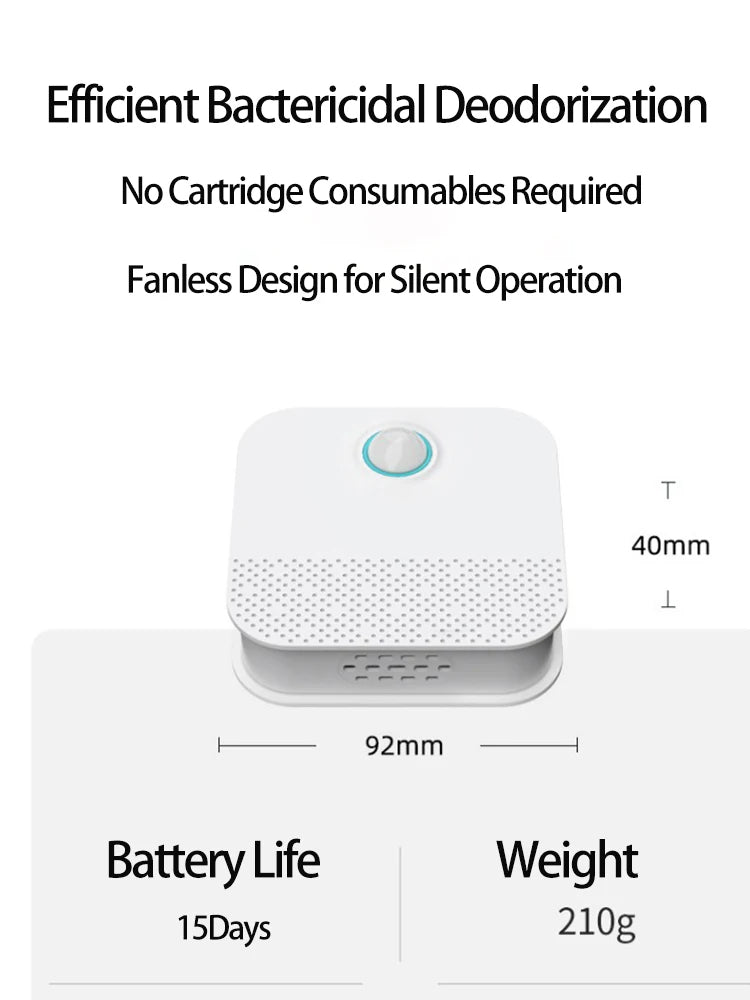 Belro Smart Odor Purifier for cat litter box, compact device with air filter for freshening and odor control.