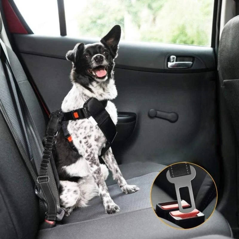 Belro dog car seat safety belt attached to a car seat, ensuring secure and comfortable travel for pets.