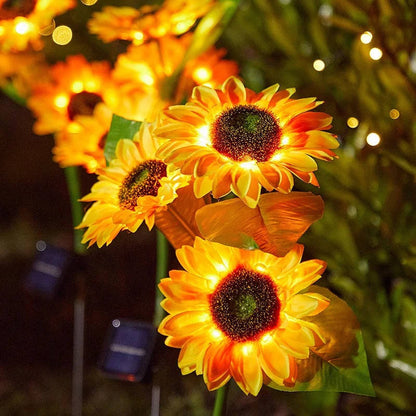 Belro outdoor solar sunflower light accessory attached to an umbrella, providing decorative illumination for outdoor spaces.
