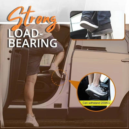 Belro universal fit car door step for easy access, shown attached to a vehicle door for home and garden storage and organization.