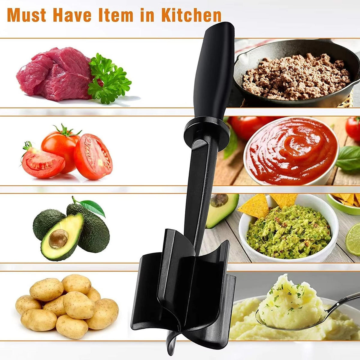 Belro meat chopper with heat-resistant handle and stainless steel blades, designed for efficient kitchen use.
