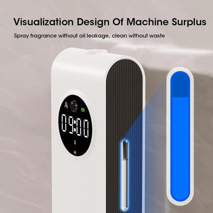 Belro automatic air freshener dispenser in white with sleek design, suitable for health and beauty fragrance spaces.