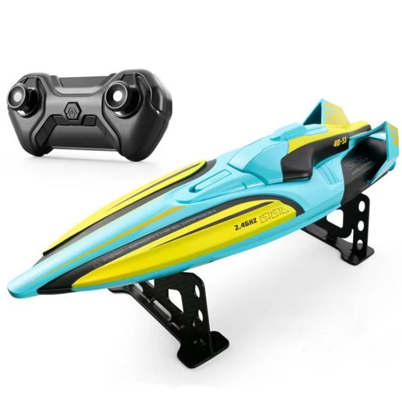 Belro RC high speed boat toy with sleek design and vibrant colors on water, perfect for fun outdoor water play.