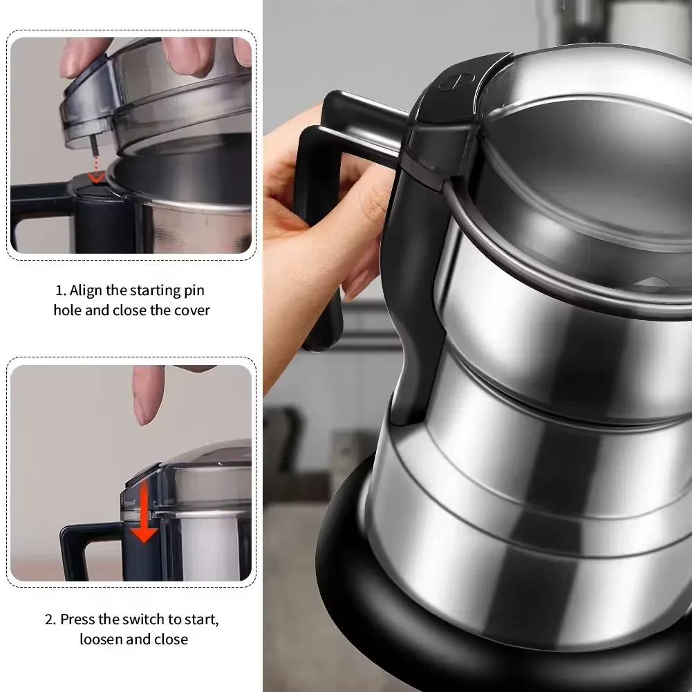 Belro coffee beans grinder with stainless steel grinding chamber and digital controls for fresh coffee at home