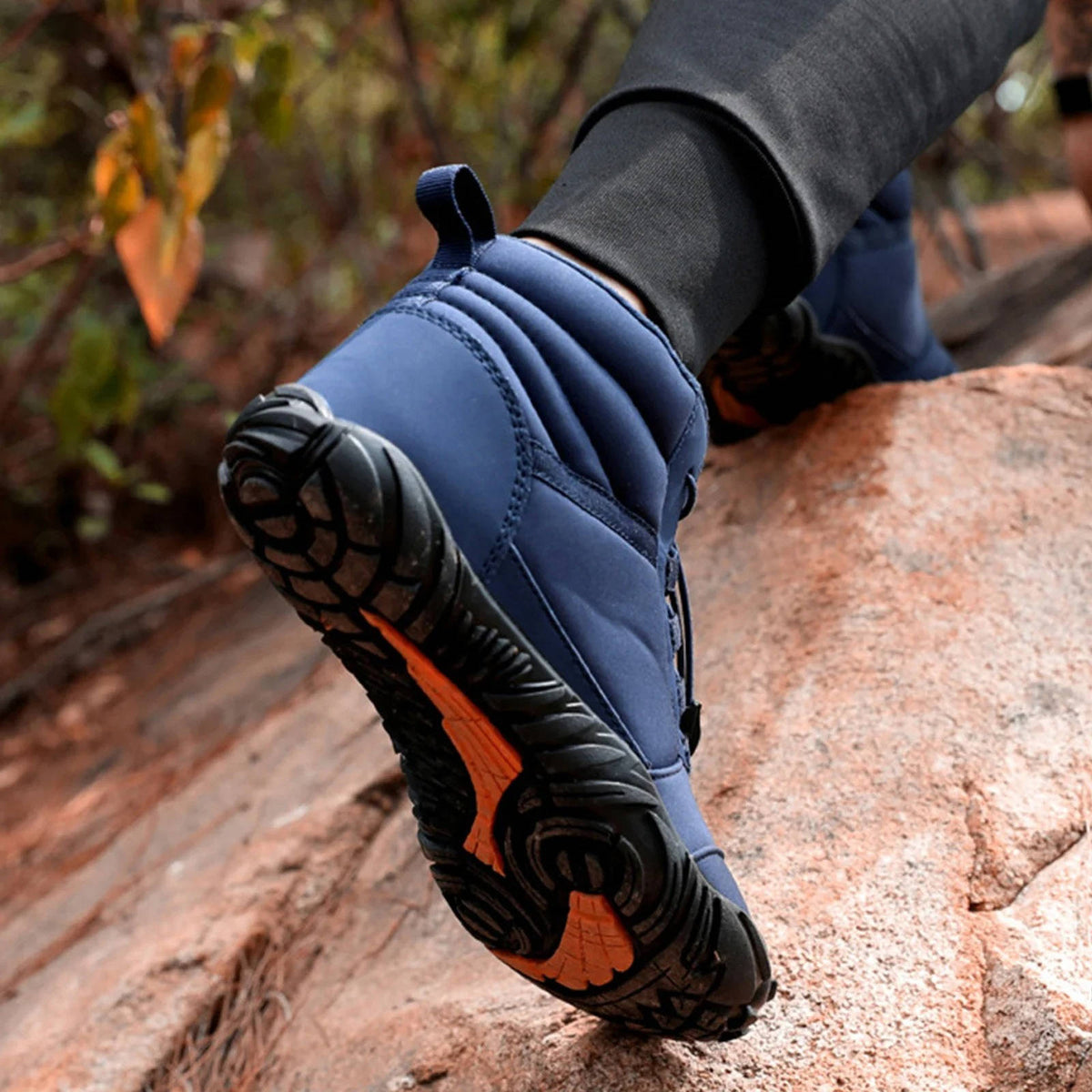Belro waterproof and snowproof winter barefoot shoes with cozy fleece lining, designed for cold weather and outdoor activities.