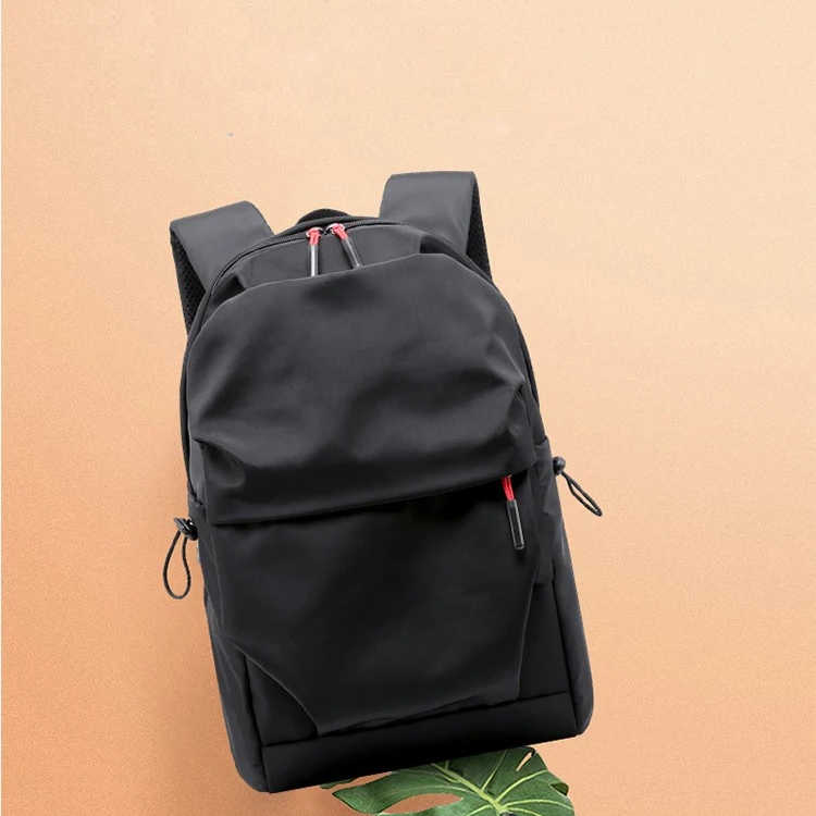 Belro minimalist black backpack designed for laptops, with sleek, simple style suitable for electronics and computer accessories.