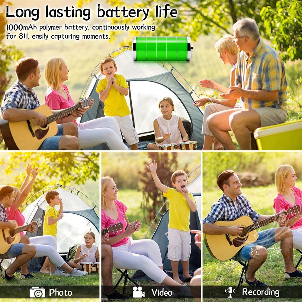 Belro 4K Ultra HD WiFi mini body camera showing compact design with lens and control buttons for discreet recording.