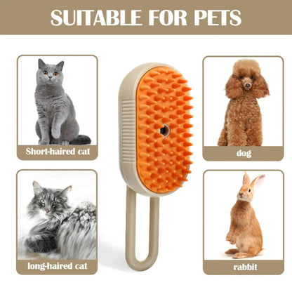 Belro 3-in-1 Pet Steam Grooming Brush for dogs, showing the versatile grooming tool with steam function and ergonomic design.