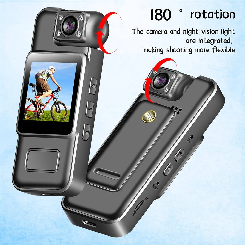 Belro 4K Ultra HD WiFi mini body camera showing compact design with lens, indicator lights, and control buttons.