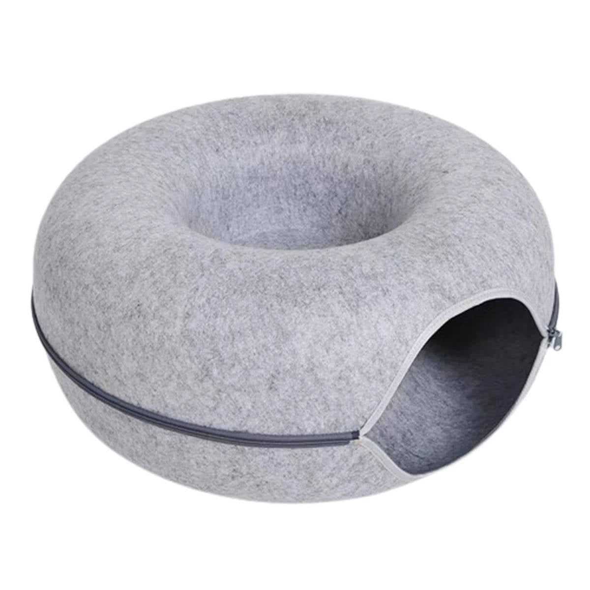 Belro donut bed for cats, soft round pet bed with raised edges, cozy resting spot for cats in pet supplies category.