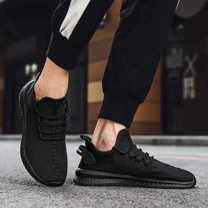 Belro breathable casual anti-slip running shoes showing navy blue upper, white sole, and mesh design for comfortable active wear.
