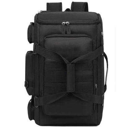 Belro large capacity travel backpack with multiple compartments for electronics and laptops, shown with padded straps and sleek design.