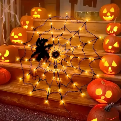 Belro Halloween Spider Web Lights outdoor accessory with web design, perfect for spooky Halloween decorations.