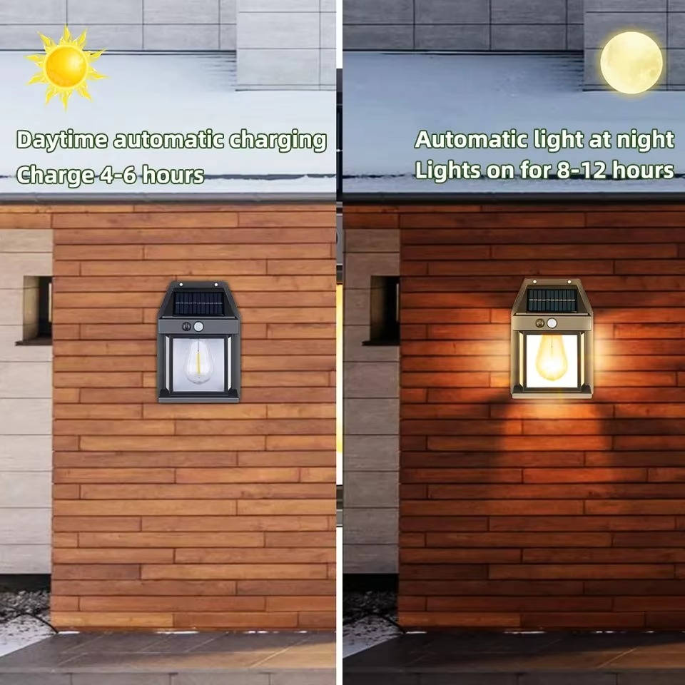 Belro 2-set solar wall lamps for outdoor home and garden lighting, featuring sleek design and solar-powered illumination.