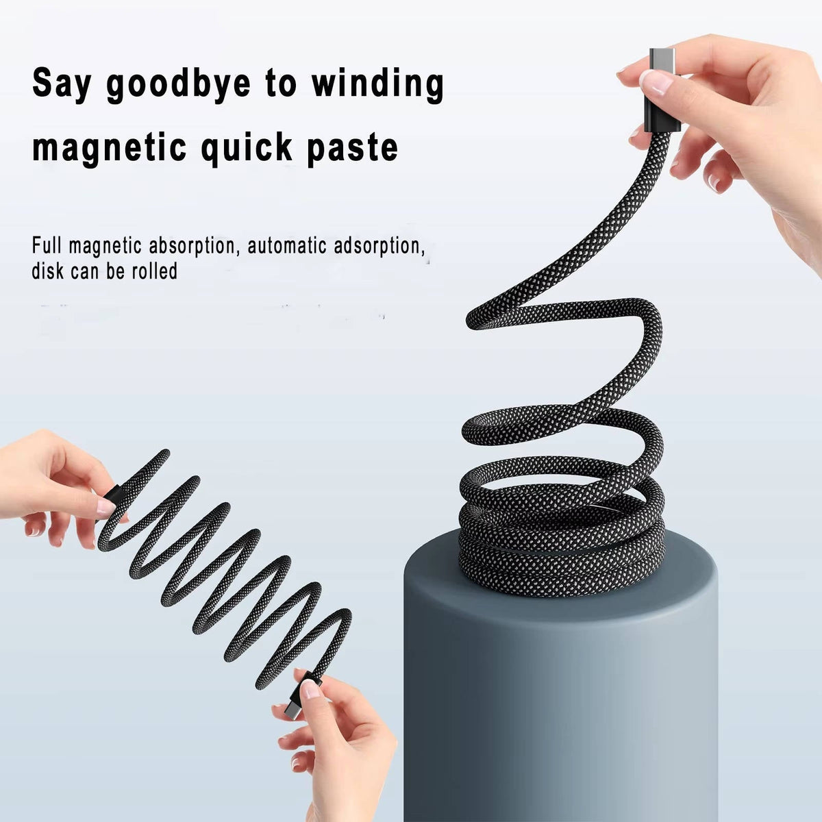 Belro magnetic anti-tangle cable for super fast charging, featuring a sleek electronic design with magnetic connectors.