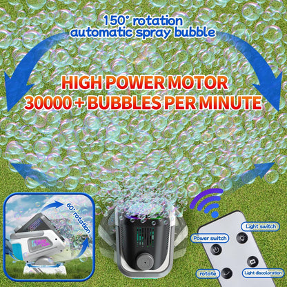 Belro bubble machine for party, outdoor toy with colorful bubbles, ideal for outdoor fun and celebrations.