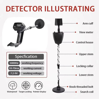 Belro professional underground metal detector with digital display, designed for gold detection and treasure hunting outdoors.